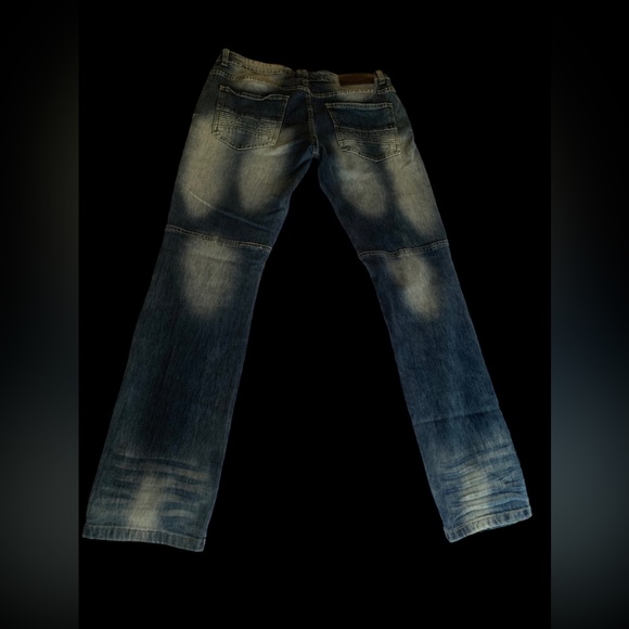 X-RAY Mens Indigo Denim Jeans Pants Stretch Blue Jeans Moto 32 X 32 - Picture 7 of 15